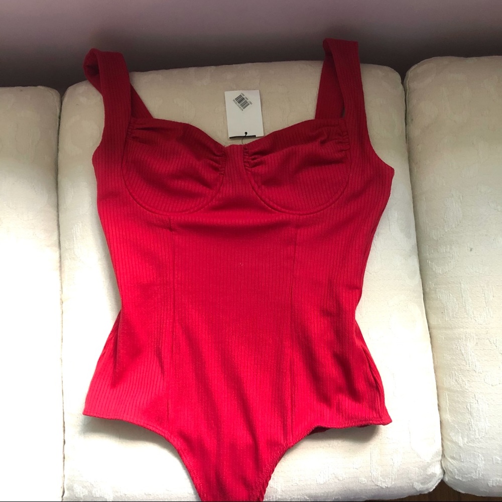 Astr red bodysuit/camisole teddy small NWT